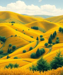 Agrarian Slopes Paint Numbers