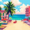 Classic Havana Beach View Paint By Numbers