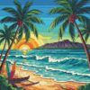Classic Hawaiian Beach Impressionism Paint By Numbers