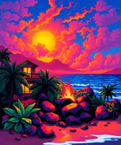 Night Fire Paint Numbers