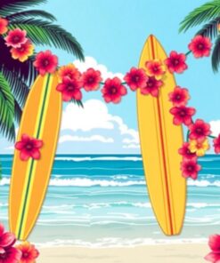 Surfboard Garland Paint Numbers