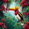 Classic Hornbill Canopy paint by numbers
