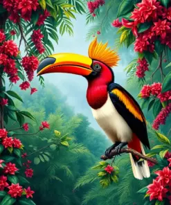 Classic Hornbill Canopy paint by numbers
