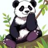 Panda Lounging Paint Numbers