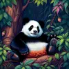 Classic Jungle Panda Lounging Paint By Numbers