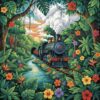 Classic Locomotive Rainforest Arrival Paint By Numbers