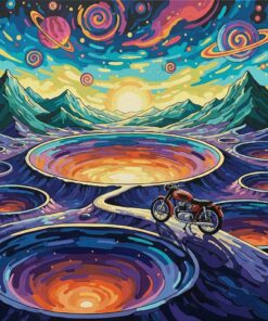 Classic Motorcycle Crater Journey Paint By Numbers