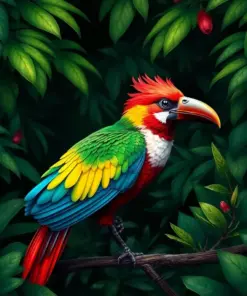 Classic Rainforest Avian Pursuit Paint By Numbers