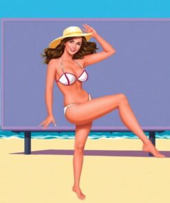 Classic Swimsuit Billboard Art Paint By Numbers