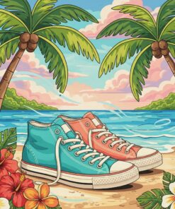Classic Trainers Island Breeze Paint By Numbers