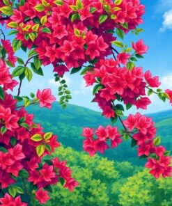 Bougainvillea Vines Paint Numbers