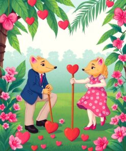 Hearts Croquet Paint Numbers