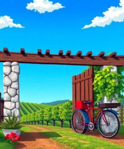 Classic Vineyard Gate Ride Paint By Numbers
