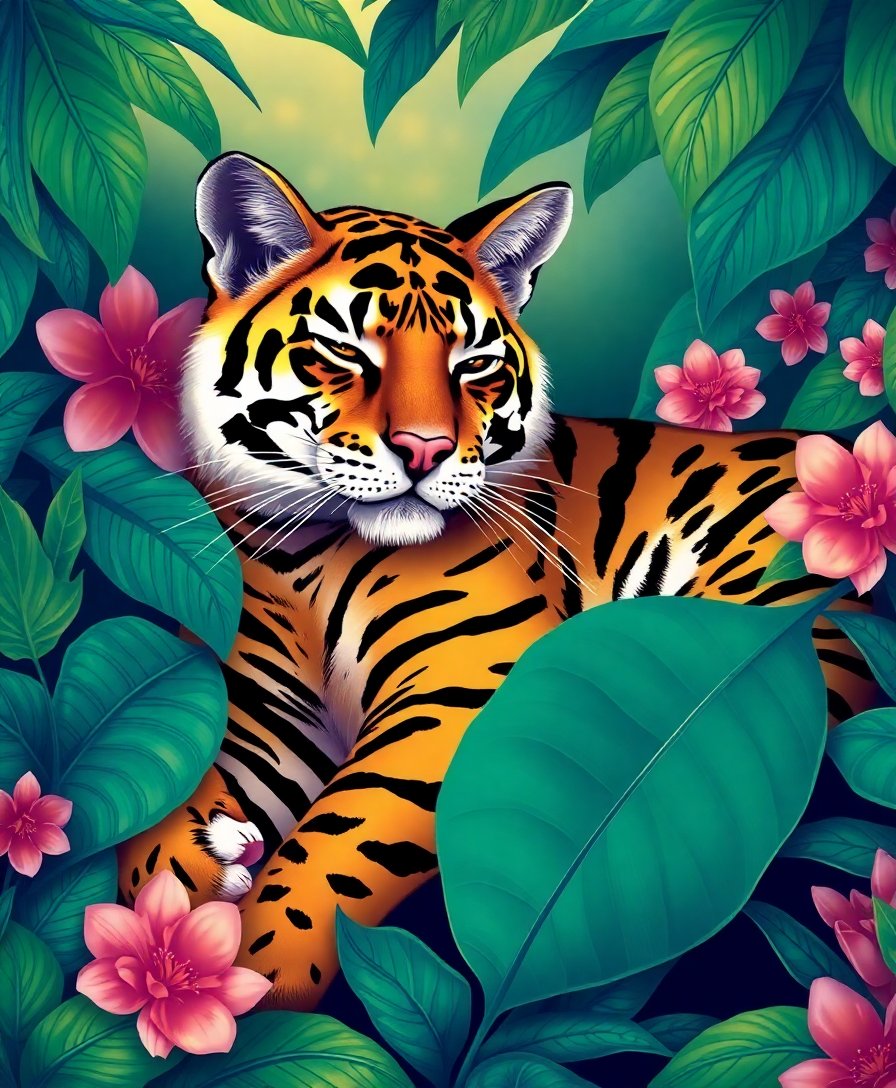 Tropical Slumber Paint Numbers Tropical Slumber Paint Numbers