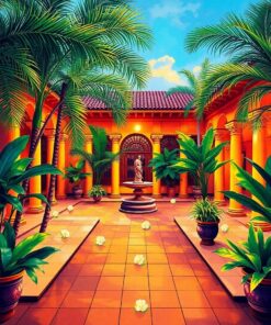 Courtyard Glow Paint Numbers