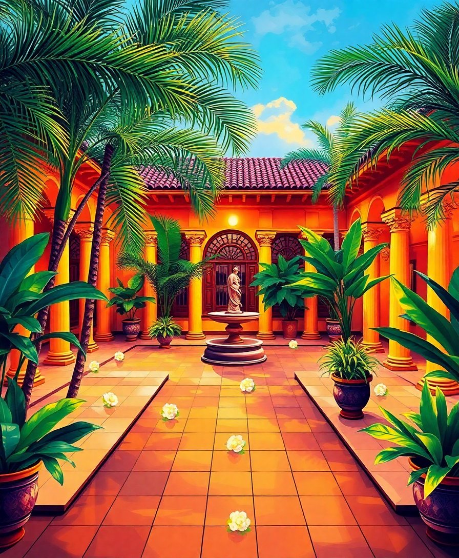 Courtyard Glow Paint Numbers Courtyard Glow Paint Numbers