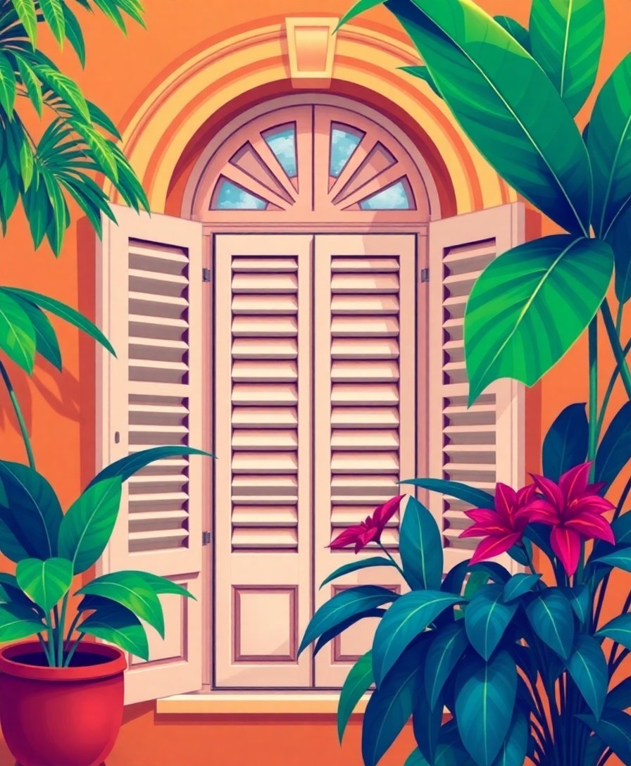 Louvered Window Paint Numbers Louvered Window Paint Numbers