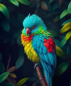 Cloud Forest Quetzal paint by numbers