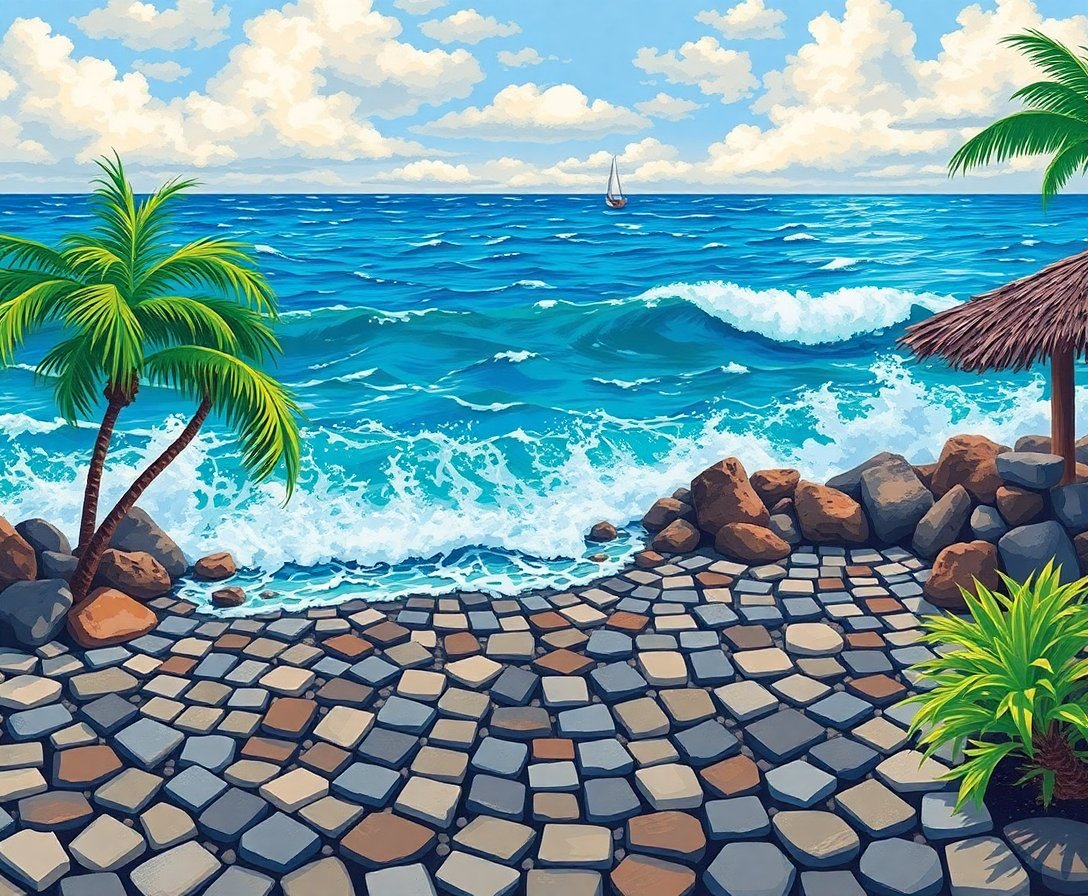 cobblestones-meeting-tropical-waves-paint-by-numbers-kit