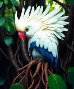 Cockatoo In Strangler Roots Paint By Numbers