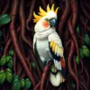 Cockatoo In Strangler Roots paint by numbers