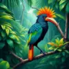 Concealed Tropical Canopy Hoatzin paint by numbers