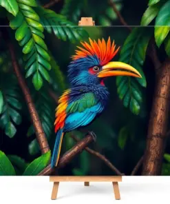 Concealed Tropical Canopy Hoatzin Paint By Numbers