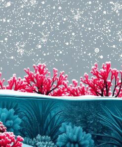 Coral Beneath Gray Snow Paint By Numbers