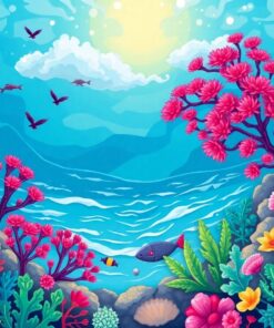 Coral Heart Ocean Retreat Paint By Numbers