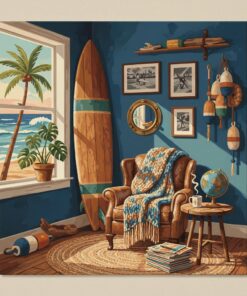 Cozy Antique Surf Nook Paint By Numbers