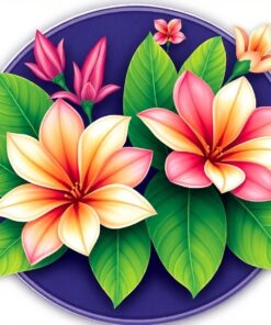 Cozy Botanical Plumeria Plate Paint By Numbers