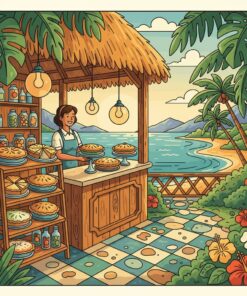 Cozy Tropical Pie Shop Paint By Numbers