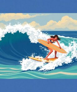 Crafting Vintage Wave Riders Paint By Numbers