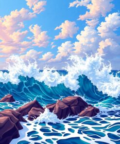 Malecon Waves Paint Numbers