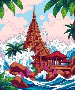 Temple Waves Paint Numbers