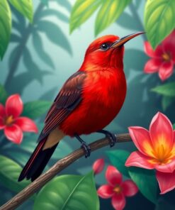 Tropical Bloom Paint Numbers