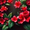 Crimson Sunbird Tropical Bloom paint by numbers
