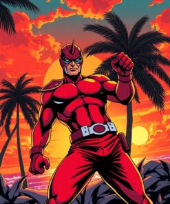 Sunset Defender Paint Numbers