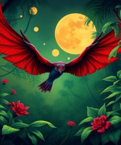 Crimson Wings Jungle Trap Paint By Numbers