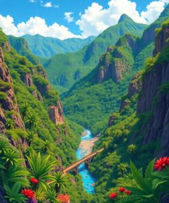 Tropical Gorge Paint Numbers