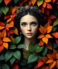 Crowned Raggiana Among Leaves Paint By Numbers