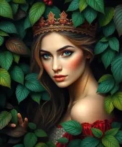 Crowned Raggiana Among Leaves Paint By Numbers