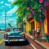 Cruising Midsummer Cuban Streets Paint By Numbers