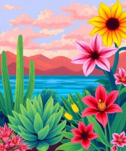 Desert Blooms Paint Numbers