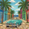 Cruising Tropical Havana Streets Paint By Numbers