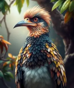 Cryptic Great Potoo Bird paint by numbers