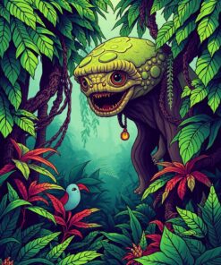 Vintage Fronds Paint Numbers