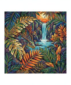 Cryptid Beneath Vintage Fronds Paint By Numbers