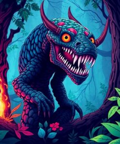 Cryptid Hunter Jungle Lens Paint By Numbers