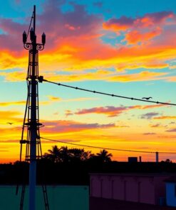 Cuban Retro Antenna Dusk Paint By Numbers